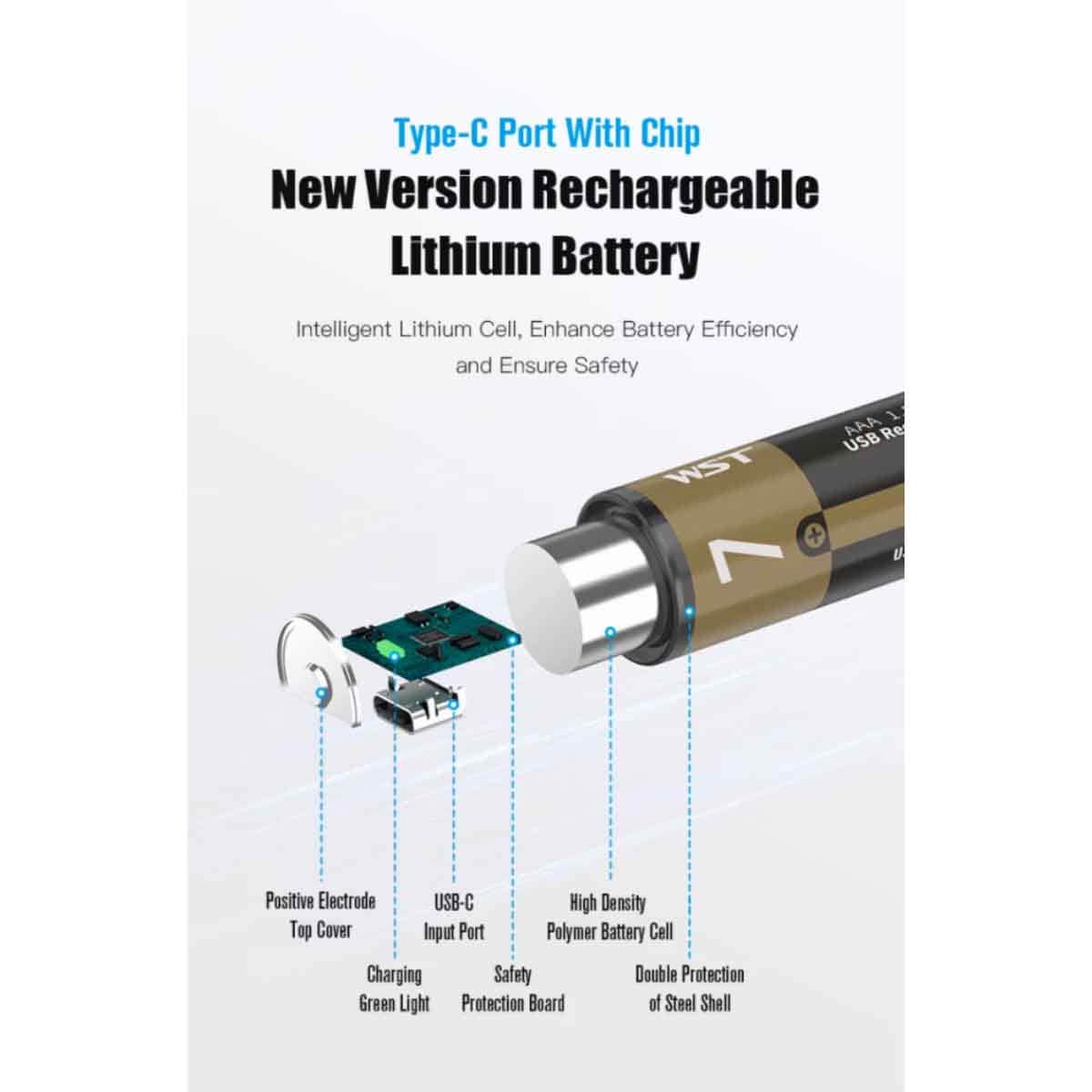 Jeebel 800mWh AAA Lithium Batteries