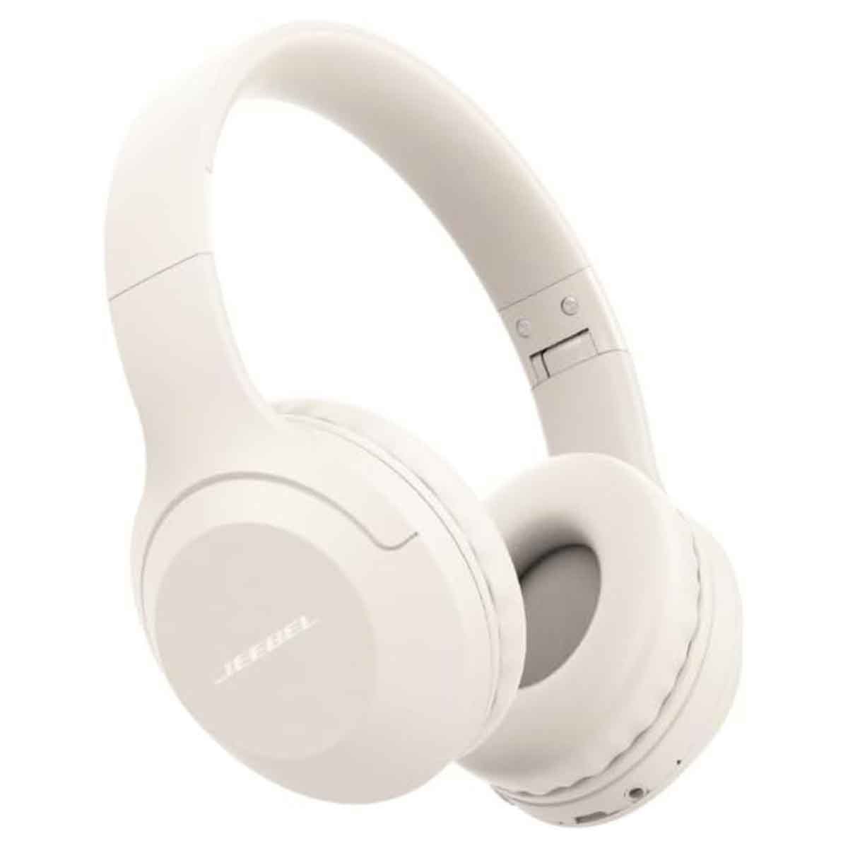 جيبل سماعة رأس لاسلكية تدعم AUX وUSB وبطاقة SD باللون البيج
