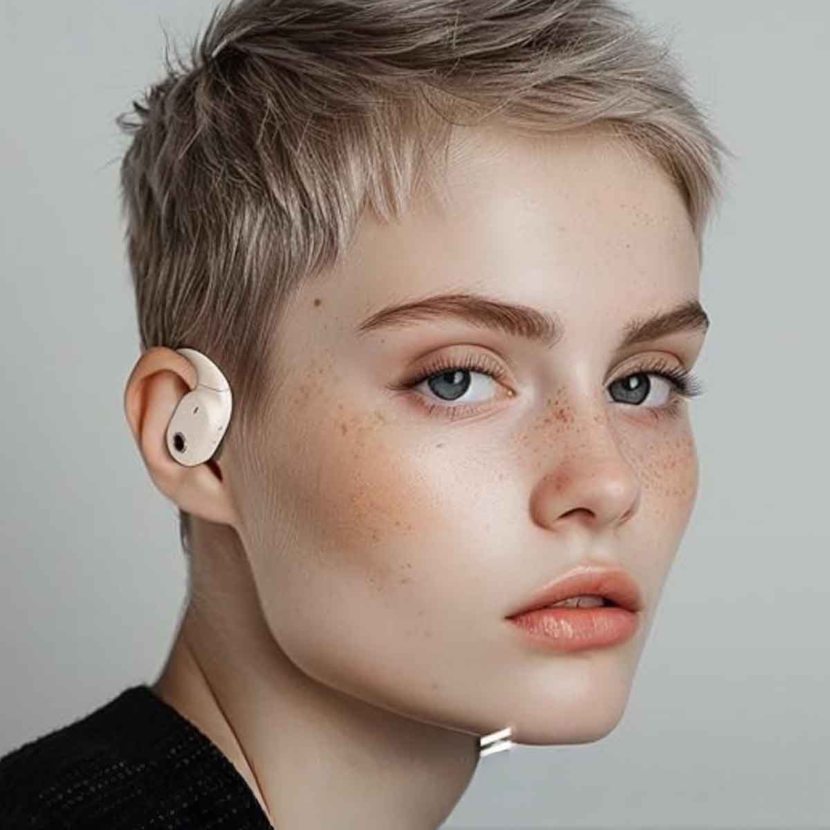 Jeebel Beige OWS Bluetooth Wireless Earbuds