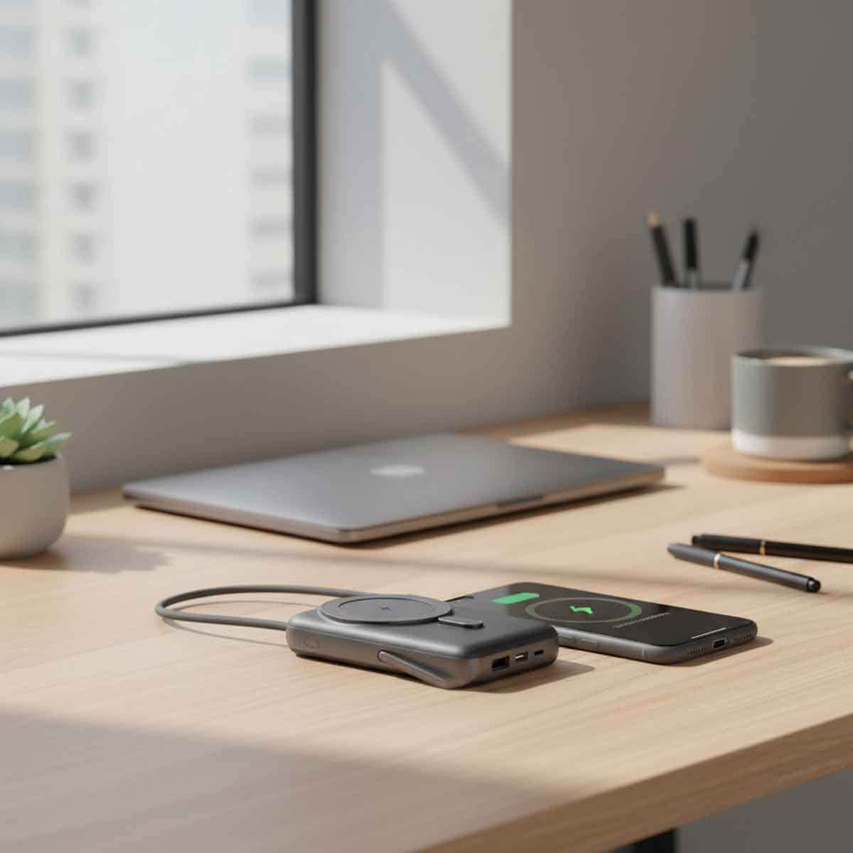 جيبل باور بنك لاسلكي MagSafe بقدرة 20 واط وسعة 10000mAh باللون الأسود