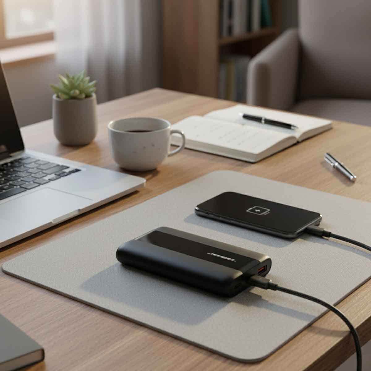 Jeebel Black 10000mAh 22.5W Fast Charging Power Bank