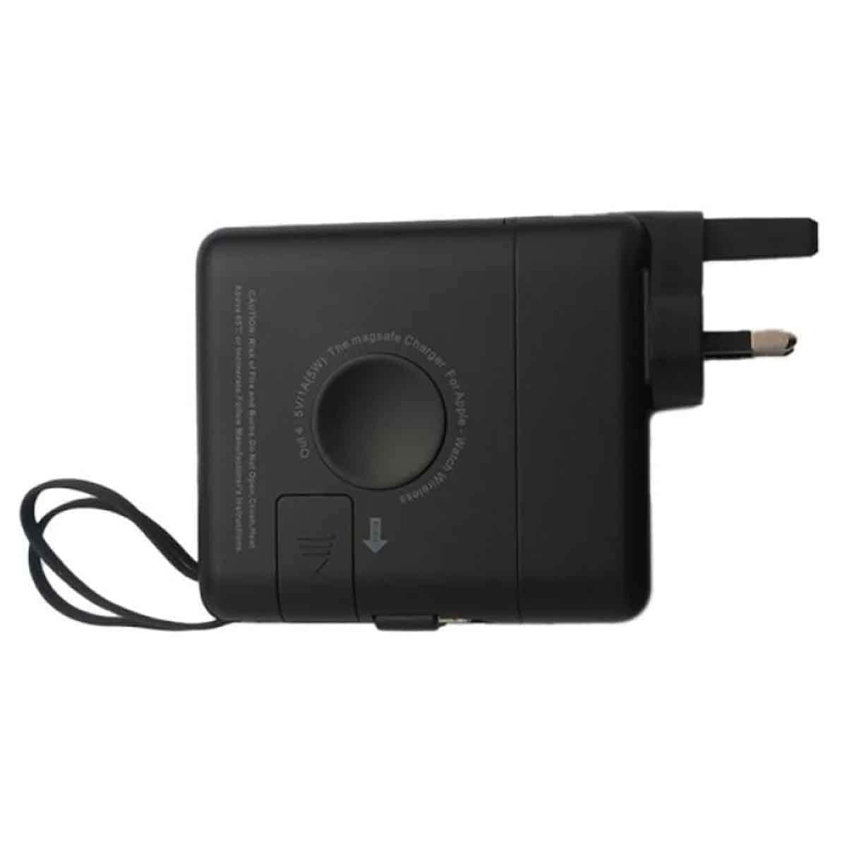 Jeebel Black 10000mAh Magnetic Wireless Power Bank & Type-C Wall Charger with Lightning Cable