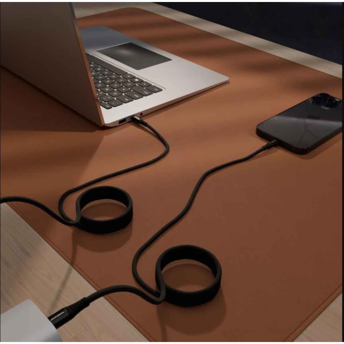 جيبل كابل شحن مغناطيسي USB-C إلى USB-C بقدرة 240 واط بطول 1 متر باللون الأسود