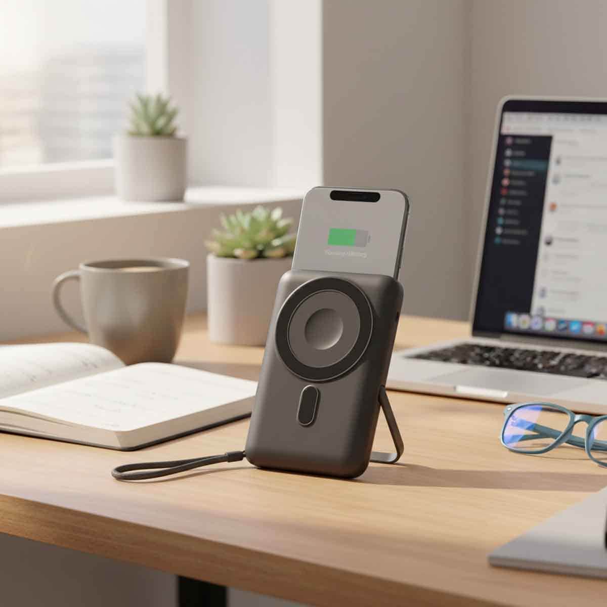 جيبل باور بنك لاسلكي MagSafe بقدرة 22.5 واط وسعة 10000mAh باللون الأسود