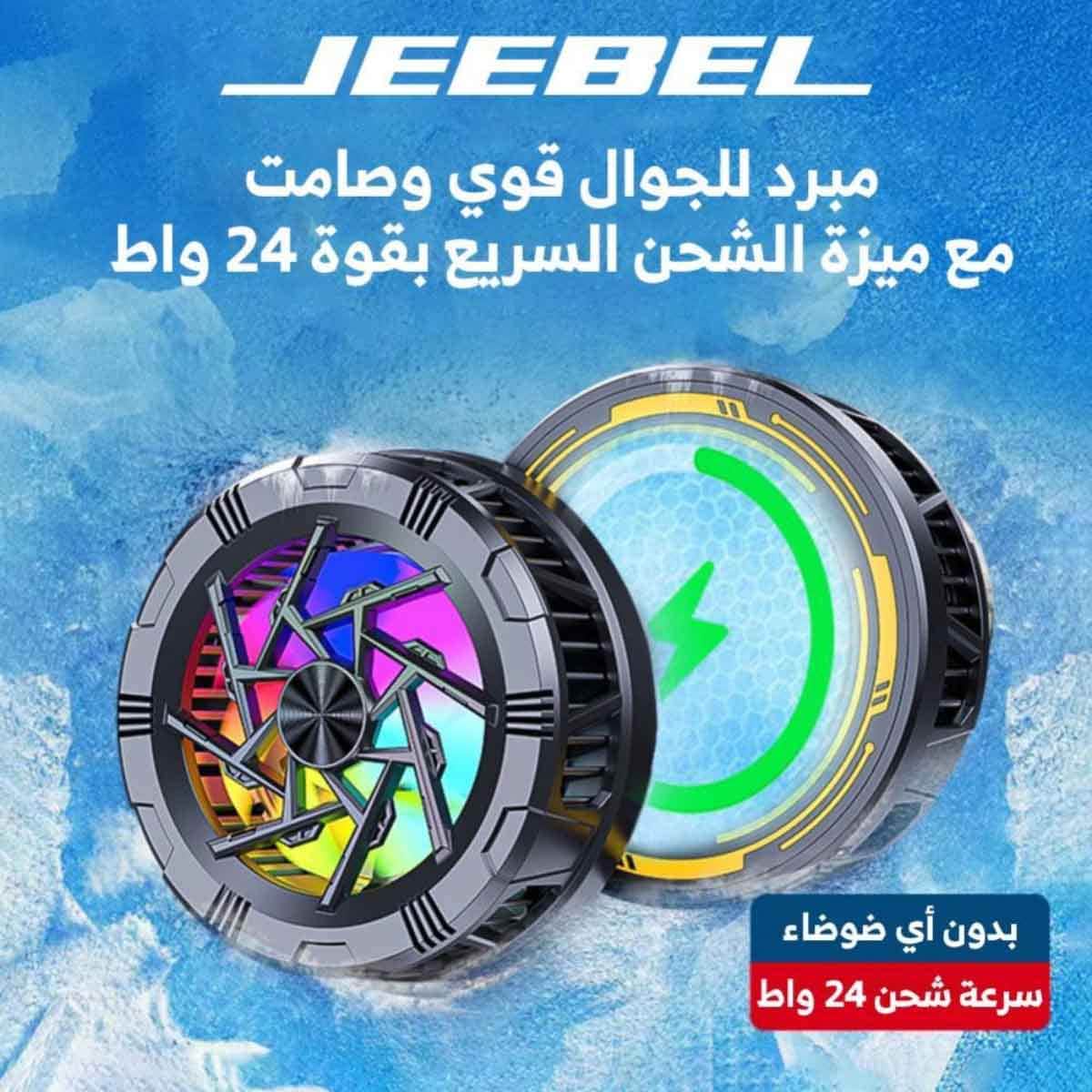 Jeebel Black 24W USB-C Port Wireless Charger & Magnetic Phone Cooler