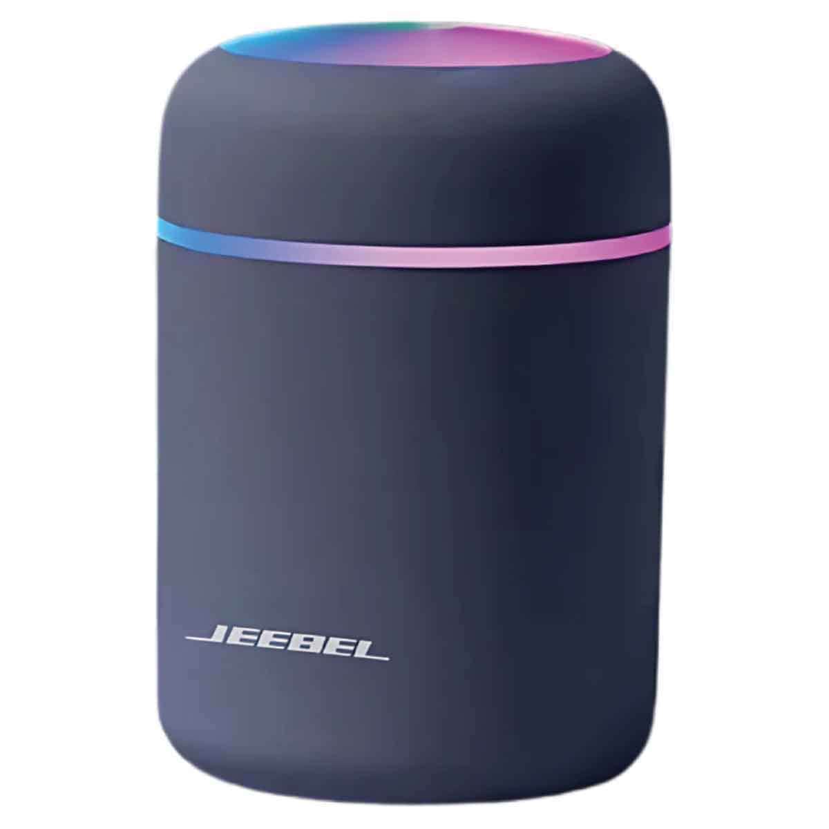 جيبل مرطب هواء صغير 300 مل بإضاءة LED يعمل عبر USB باللون الأسود