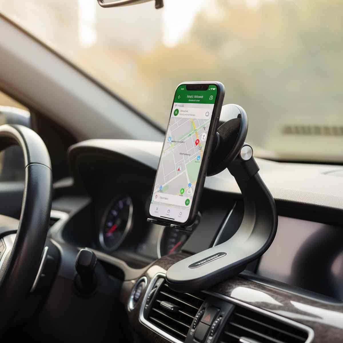 جيبل حامل جوال مغناطيسي للسيارة قابل للتعديل 360 درجة ومتوافق مع MagSafe باللون الأسود