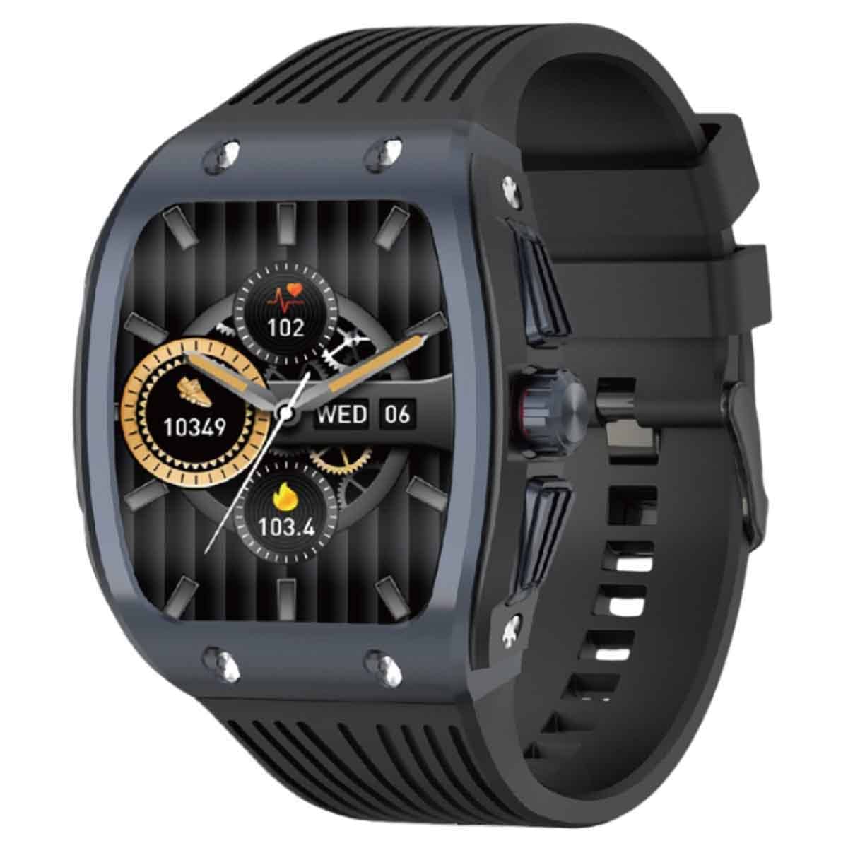 Jeebel Black Stylish Water-Resistant Smartwatch