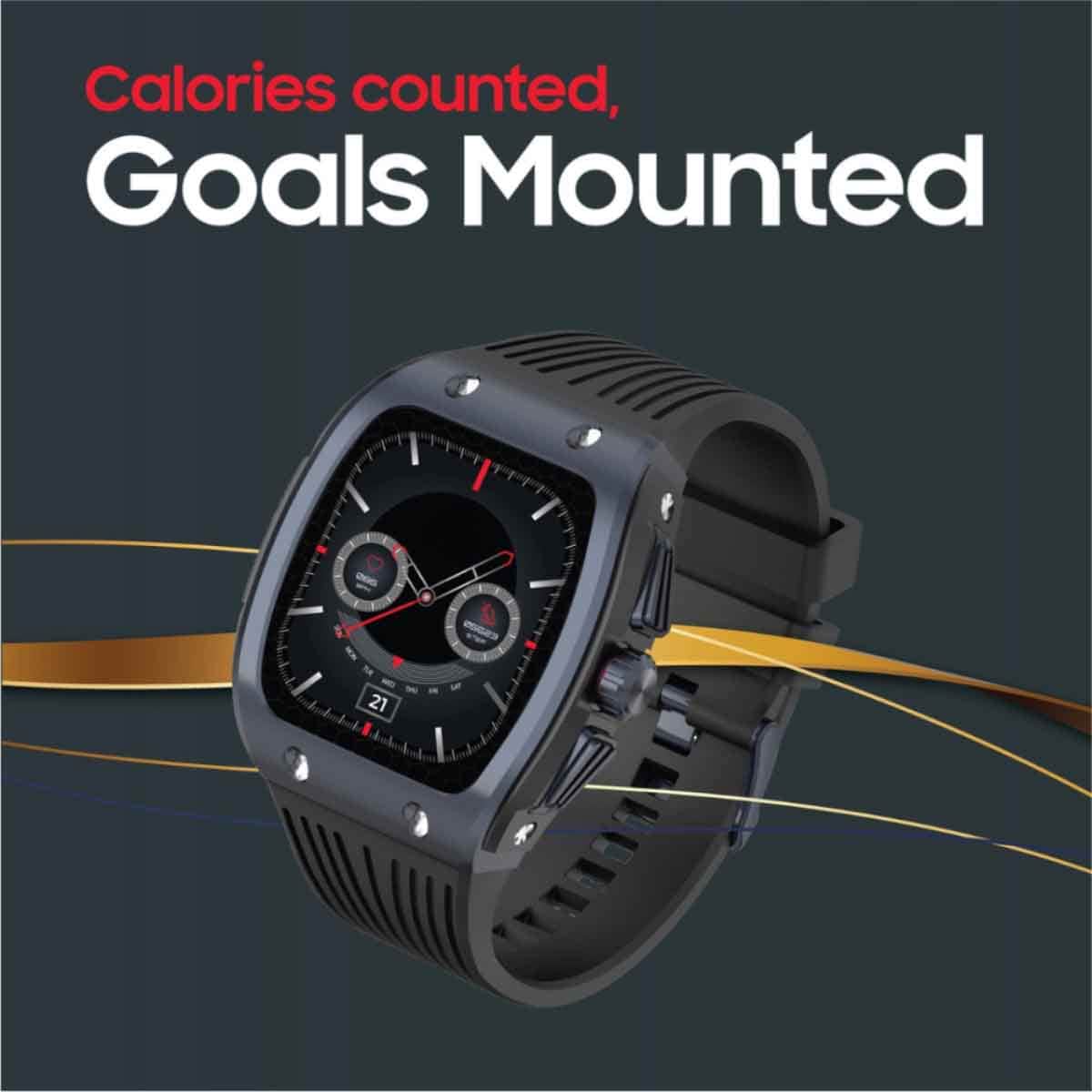 Jeebel Black Stylish Water-Resistant Smartwatch