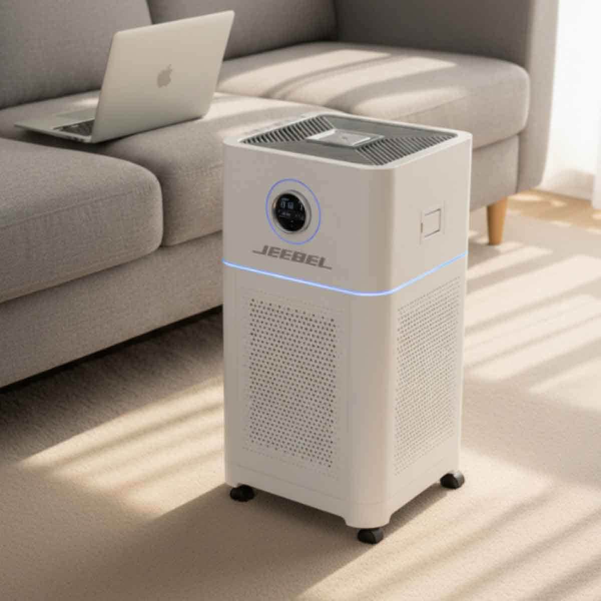 جيبل منقي هواء مع فلتر HEPA ومستشعر PM2.5