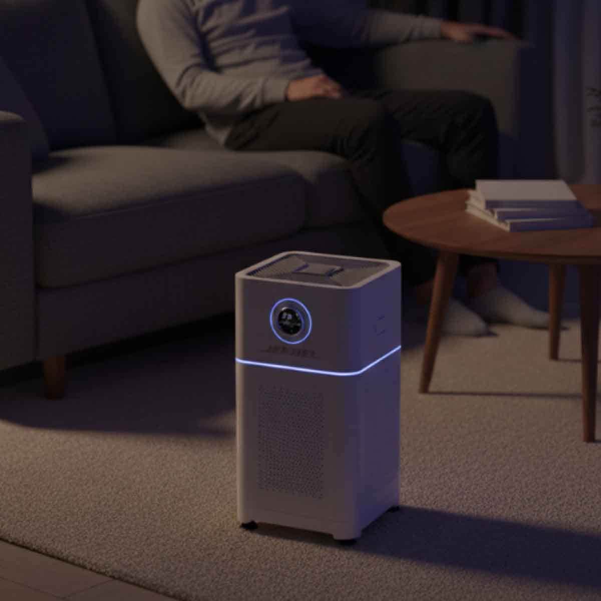 جيبل منقي هواء مع فلتر HEPA ومستشعر PM2.5