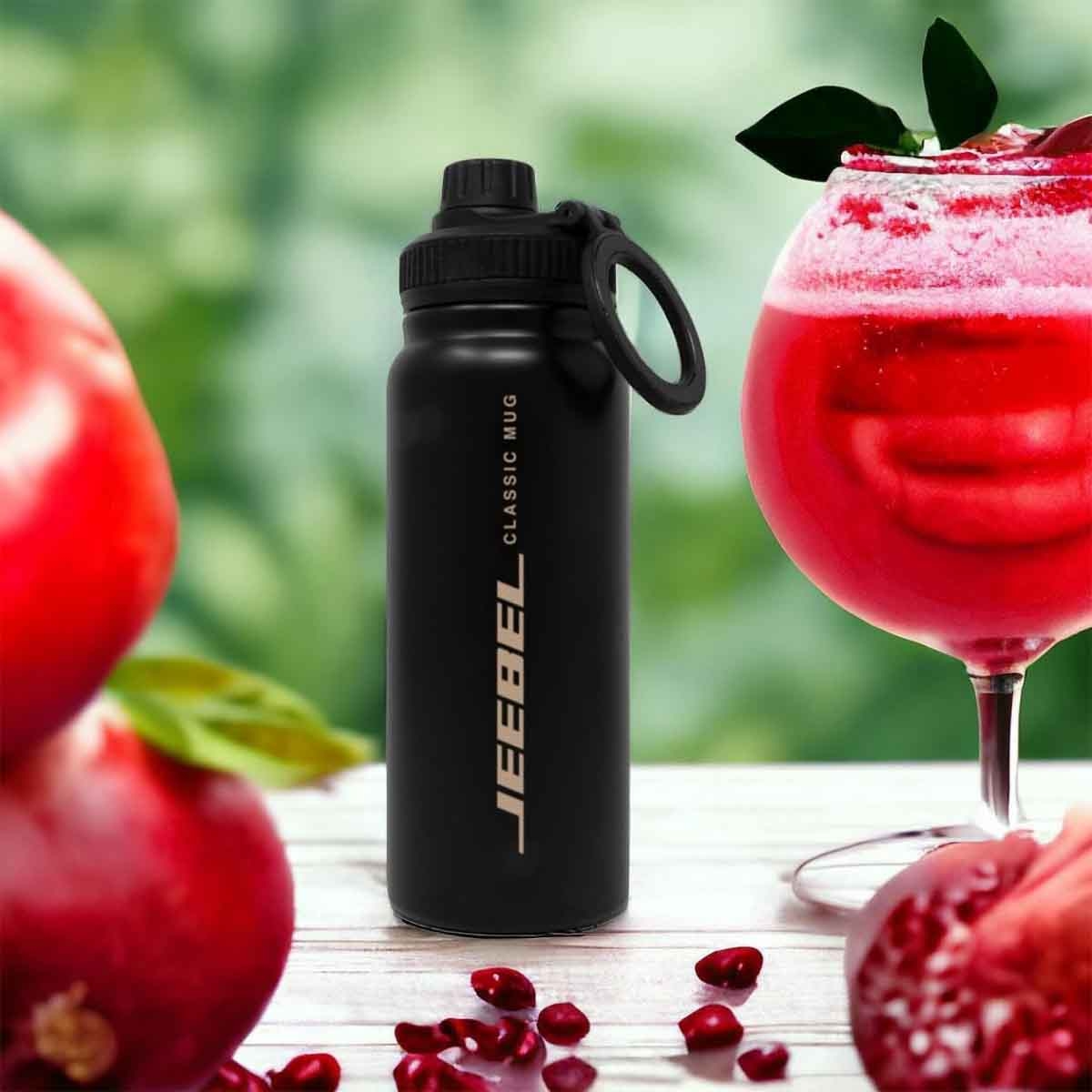 جيبل زجاجة حرارية متعددة الألوان بسعة 600 مل مع حامل جوال MagSafe