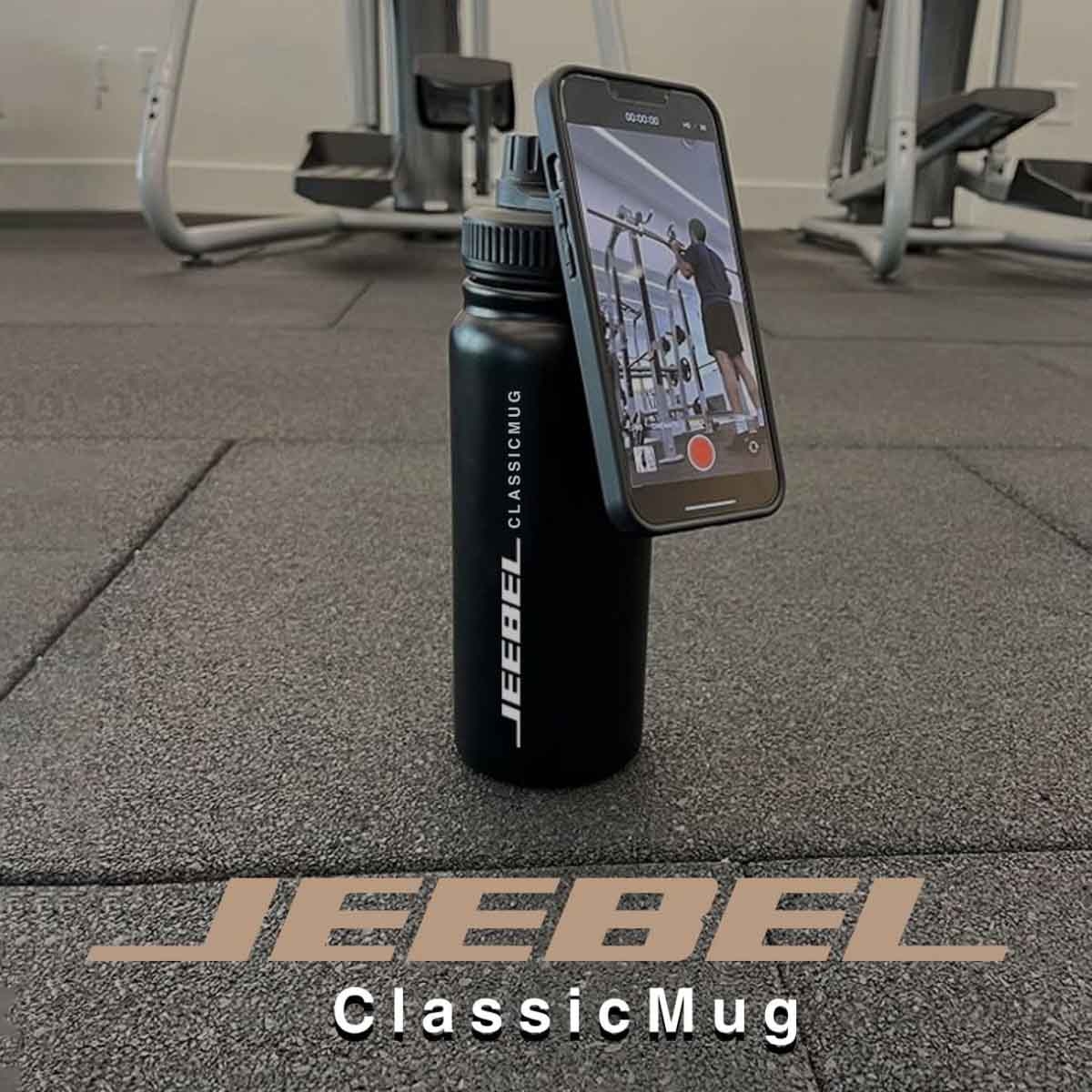 جيبل زجاجة حرارية متعددة الألوان بسعة 600 مل مع حامل جوال MagSafe