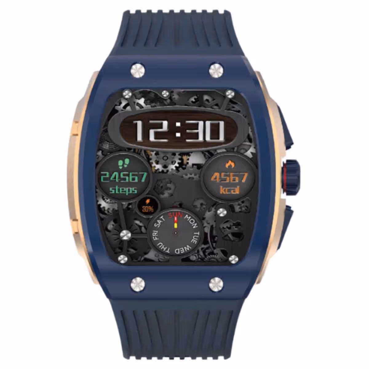 Jeebel Navy Blue Stylish Water-Resistant Smartwatch
