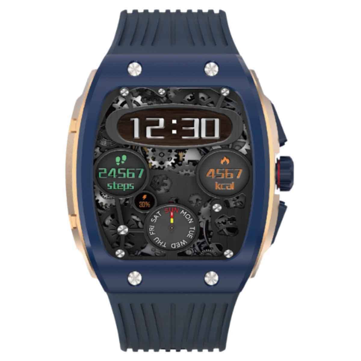 Jeebel Navy Blue Stylish Water-Resistant Smartwatch