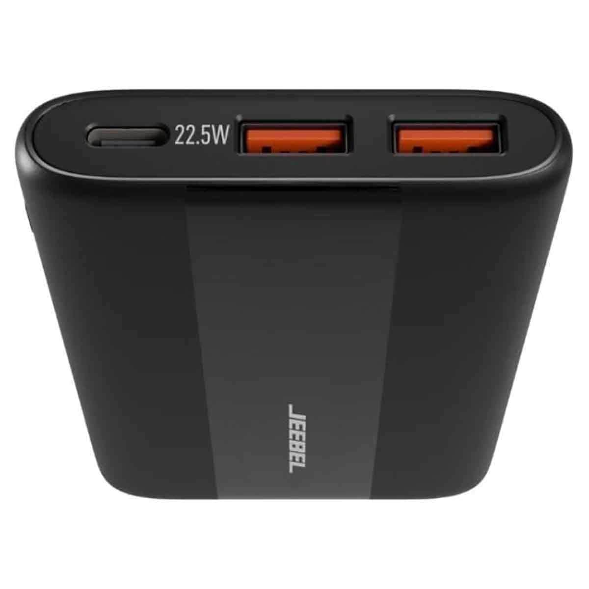Jeebel Power Bank with Wall Charger + Car Charger + MFi Lightning & USB To USB-C Fast Charging Cable Bundle