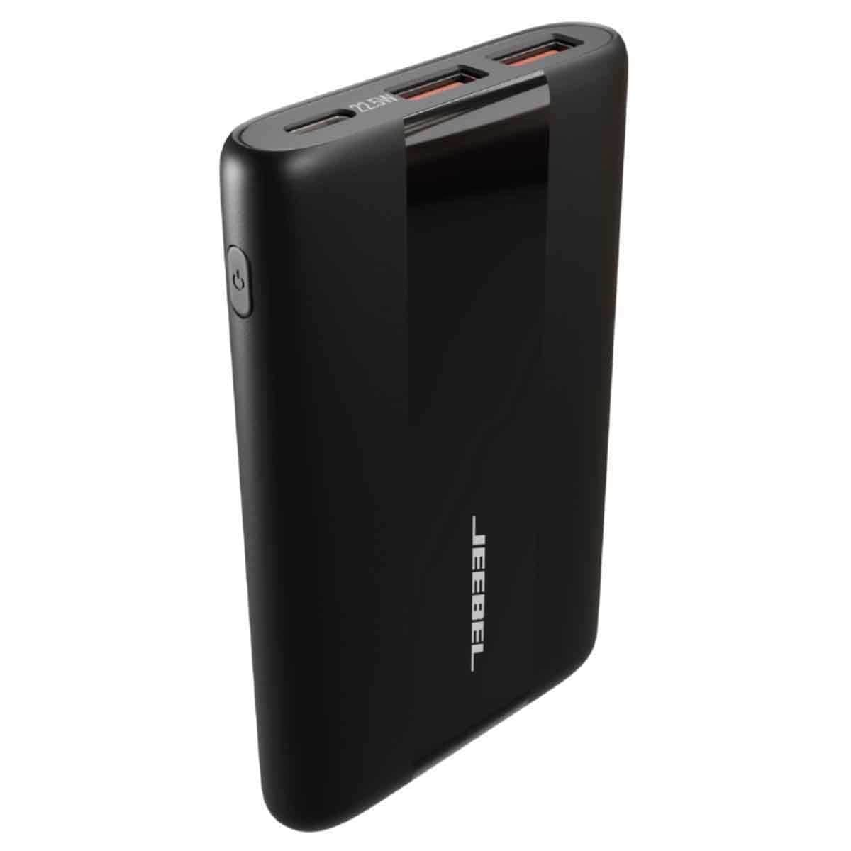 Jeebel Power Bank with Wall Charger + Car Charger + MFi Lightning & USB To USB-C Fast Charging Cable Bundle