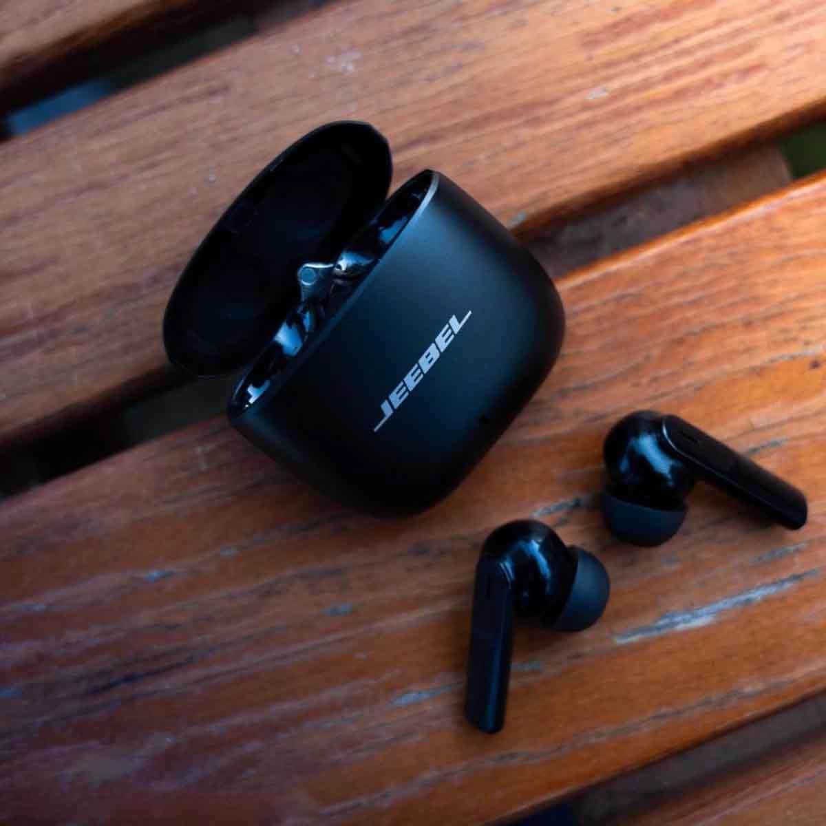 Jeebel TWS Earbuds with Earphone + Car Charger + MFi Type C & USB To USB-C Charging Cable Bundle
