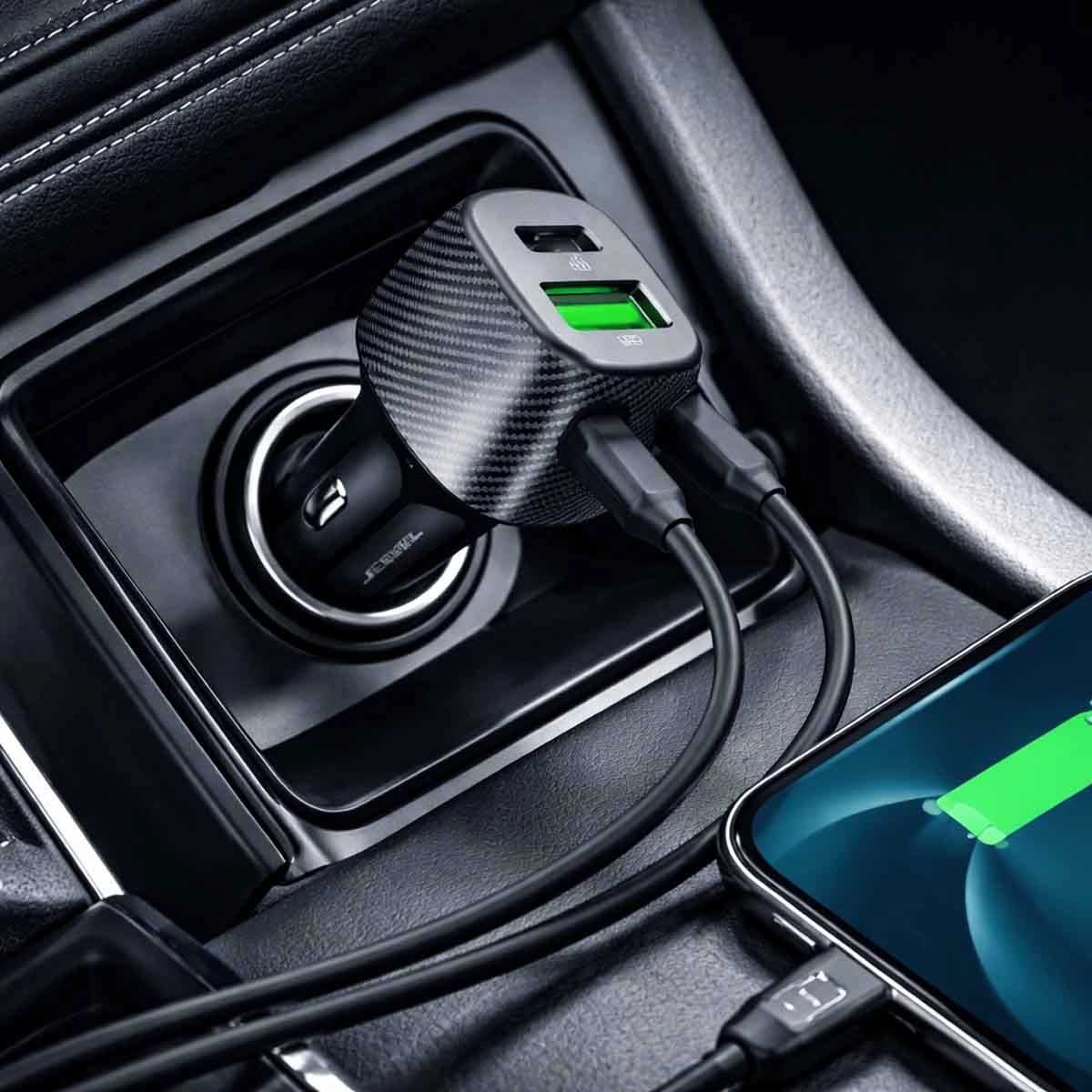 Jeebel TWS Earbuds with Earphone + Car Charger + MFi Type C & USB To USB-C Charging Cable Bundle