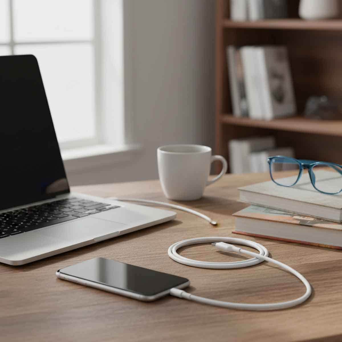 جيبل كابل USB-C إلى لايتنينغ PD بطول 1.2 متر باللون الأبيض