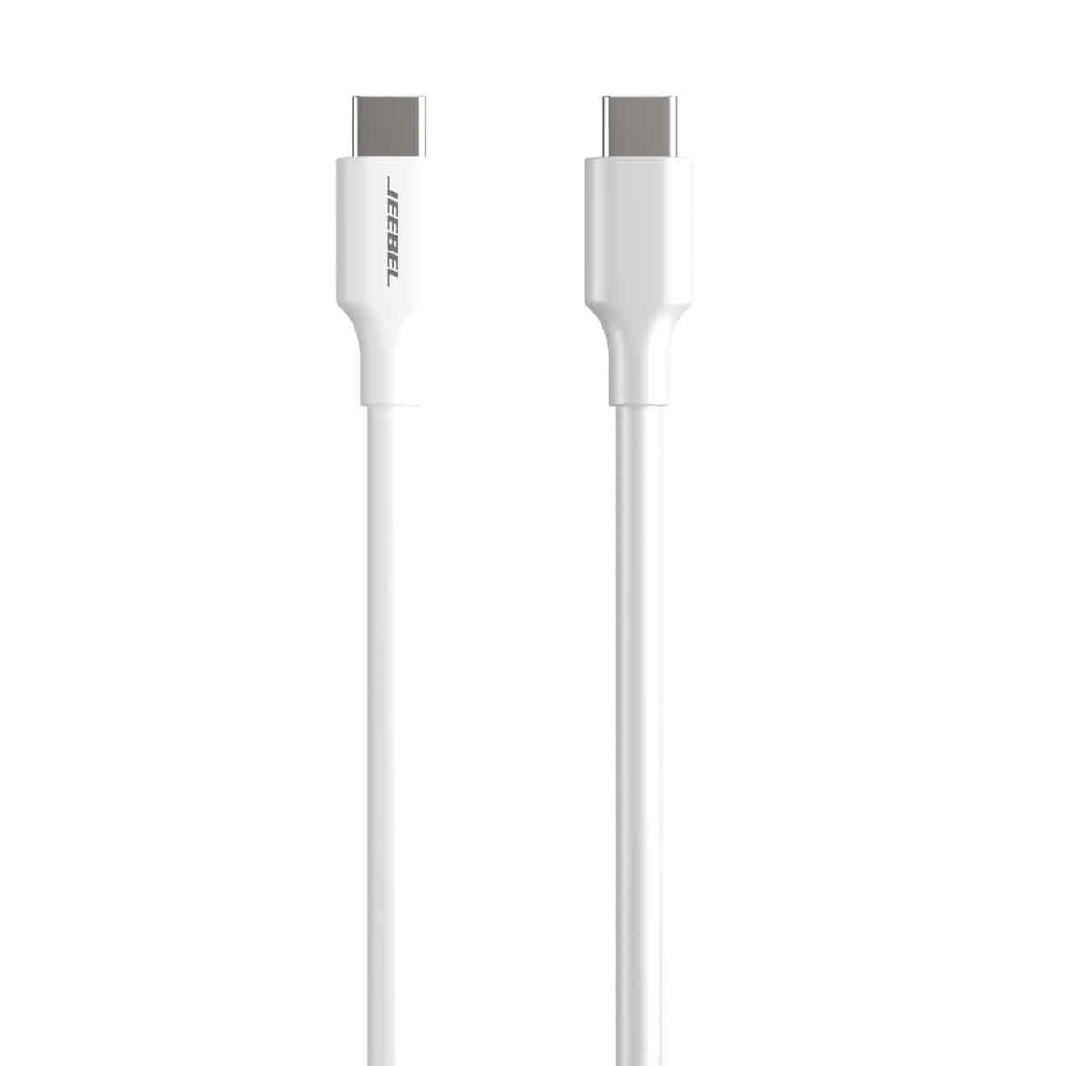 Jeebel White 1.2m USB-C To USB-C Fast Charging Cable
