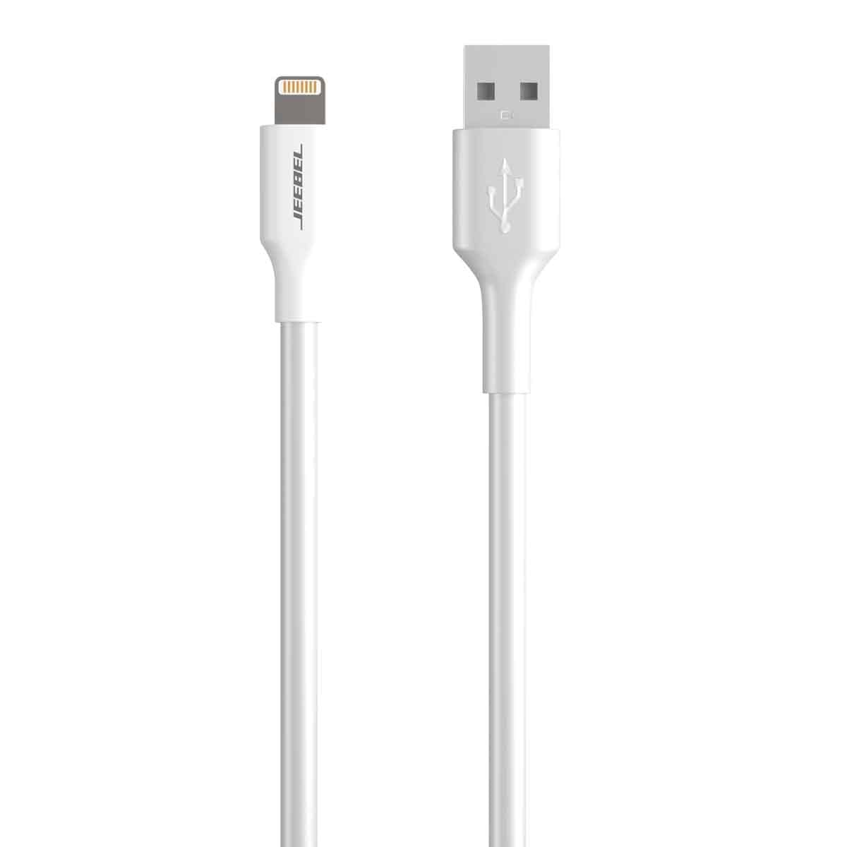 Jeebel White 1.2m USB To Lightning Charging Cable