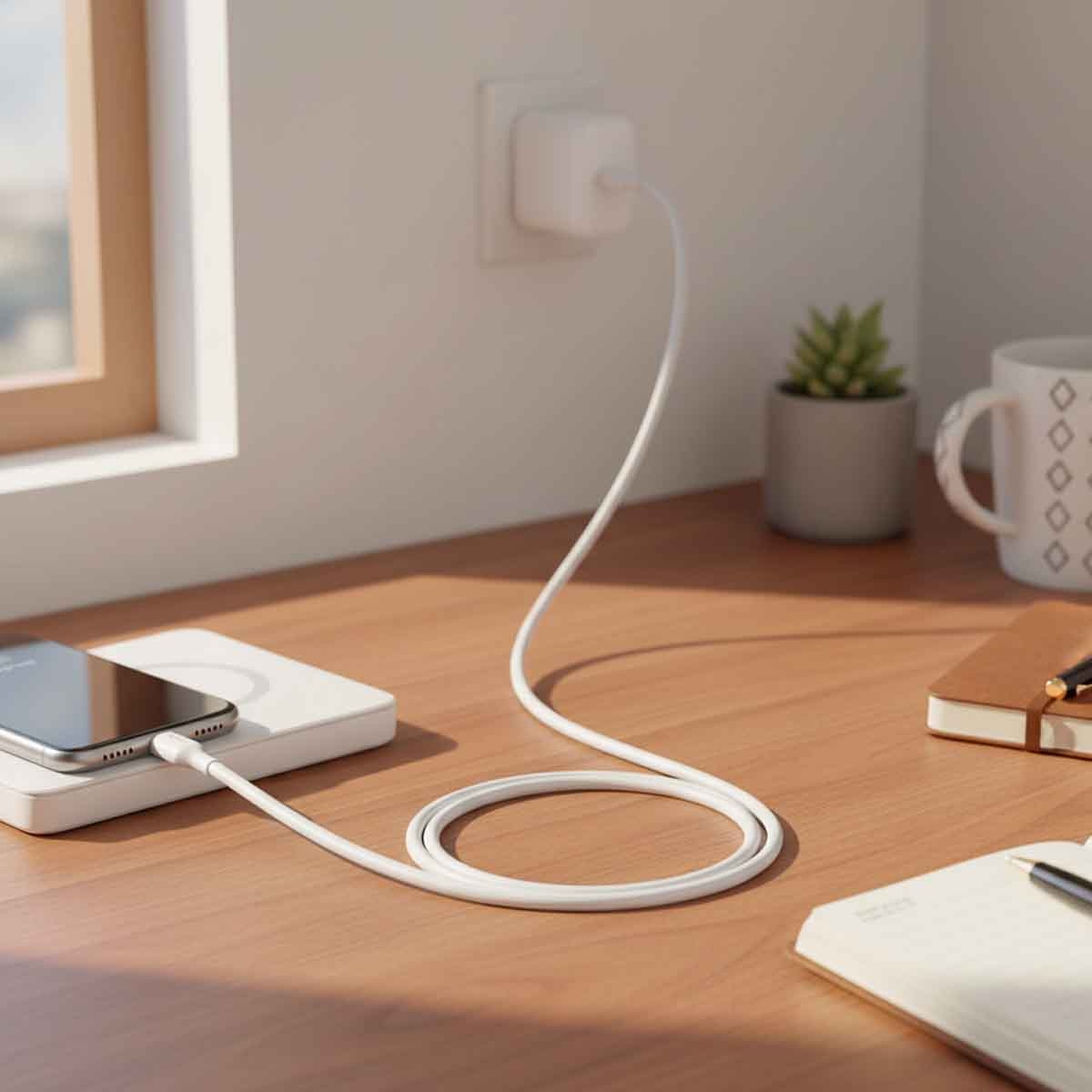 جيبل كابل شحن USB إلى لايتنينغ بطول 1.2 متر باللون الأبيض