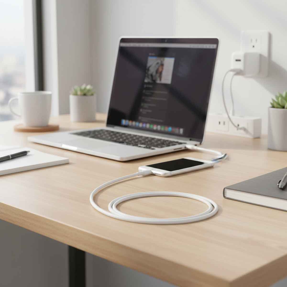 جيبل كابل شحن سريع USB إلى USB-C بطول 1.2 متر باللون الأبيض
