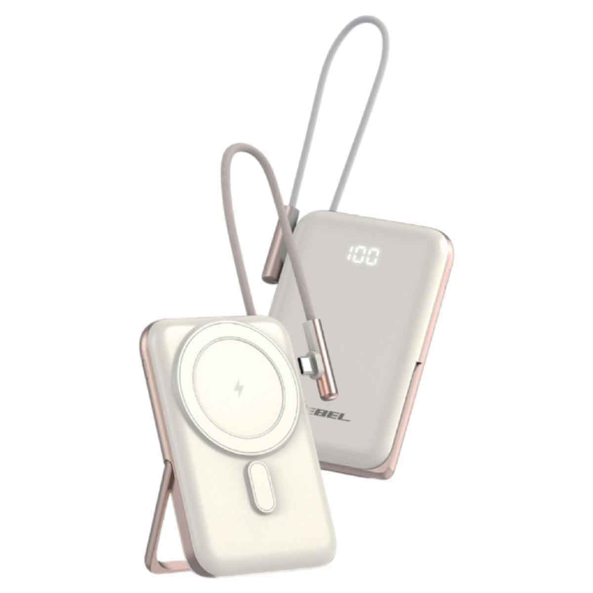 جيبل باور بنك لاسلكي MagSafe بقدرة 20 واط وسعة 10000mAh باللون الأبيض
