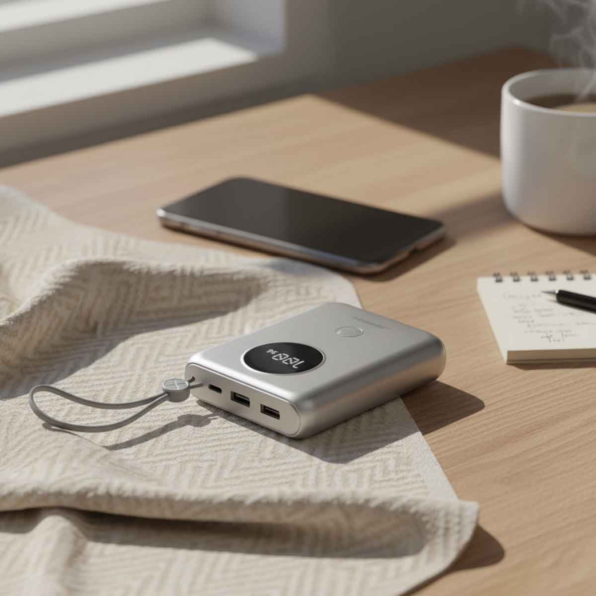 Jeebel White 10000mAh Power Bank