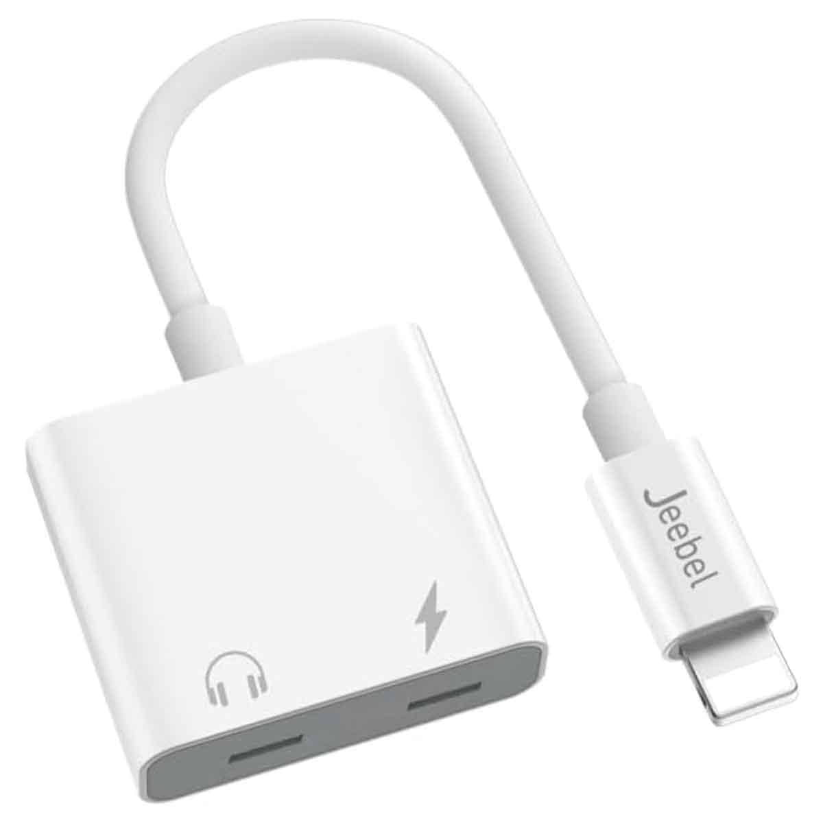 Jeebel White Dual USB-C Adapter