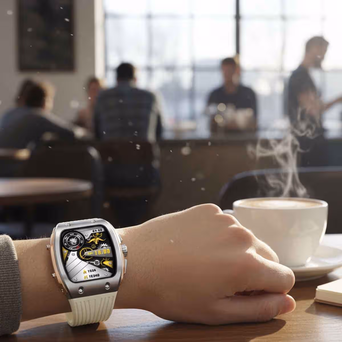 Jeebel White Stylish Water-Resistant Smartwatch