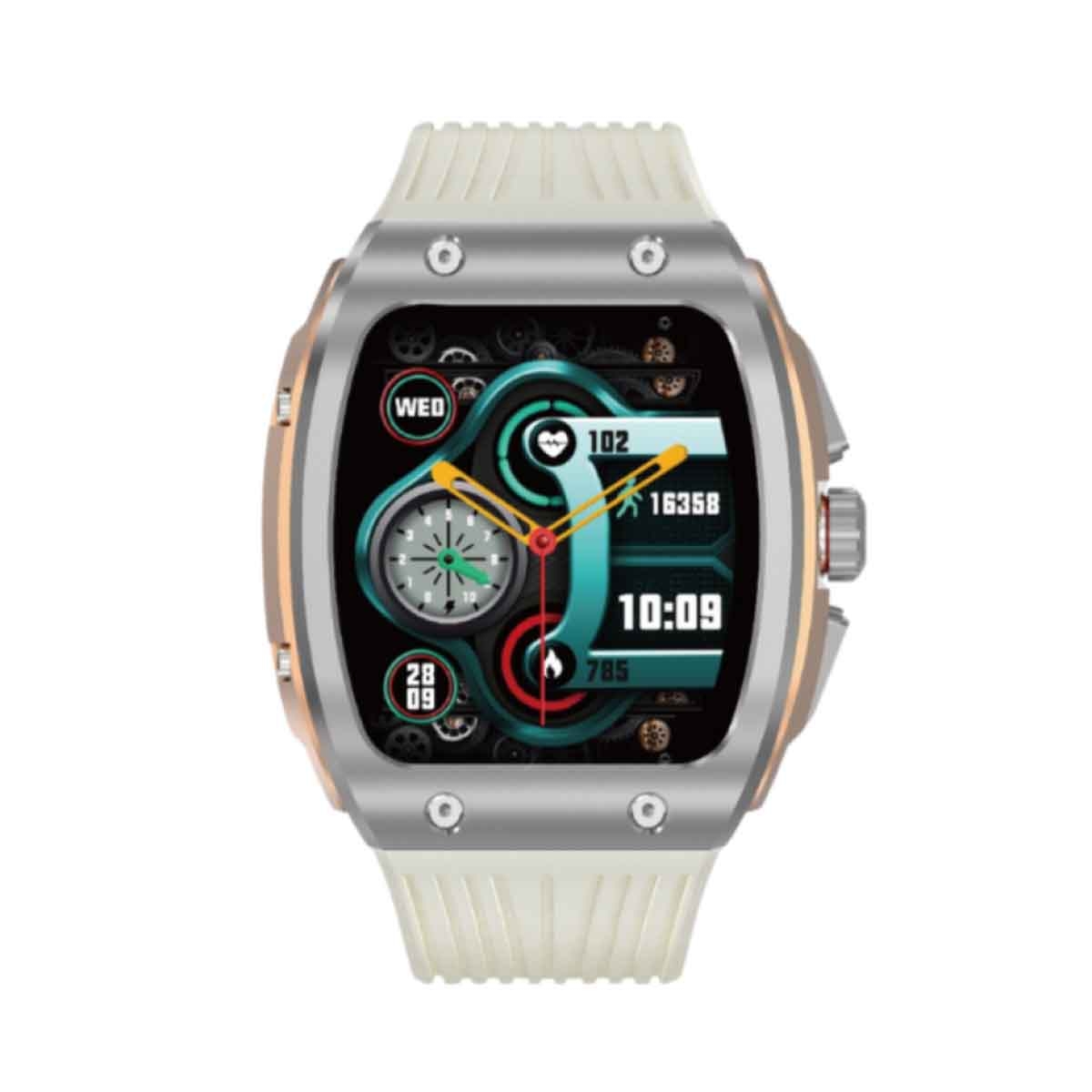 جيبل ساعة ذكية أنيقة مقاومة للماء باللون الأبيض