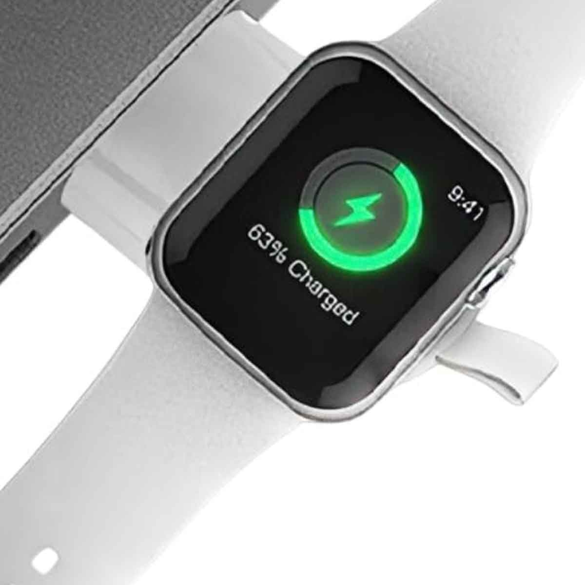 Jeebel White USB Magnetic Wireless Smart Watch Charger