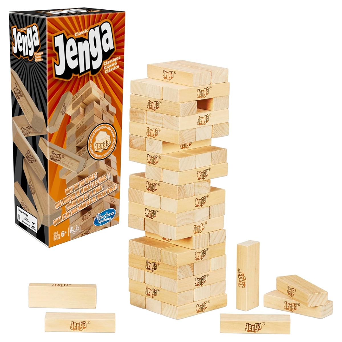 Jenga Classic Board Game Unisex, 5-7 Years