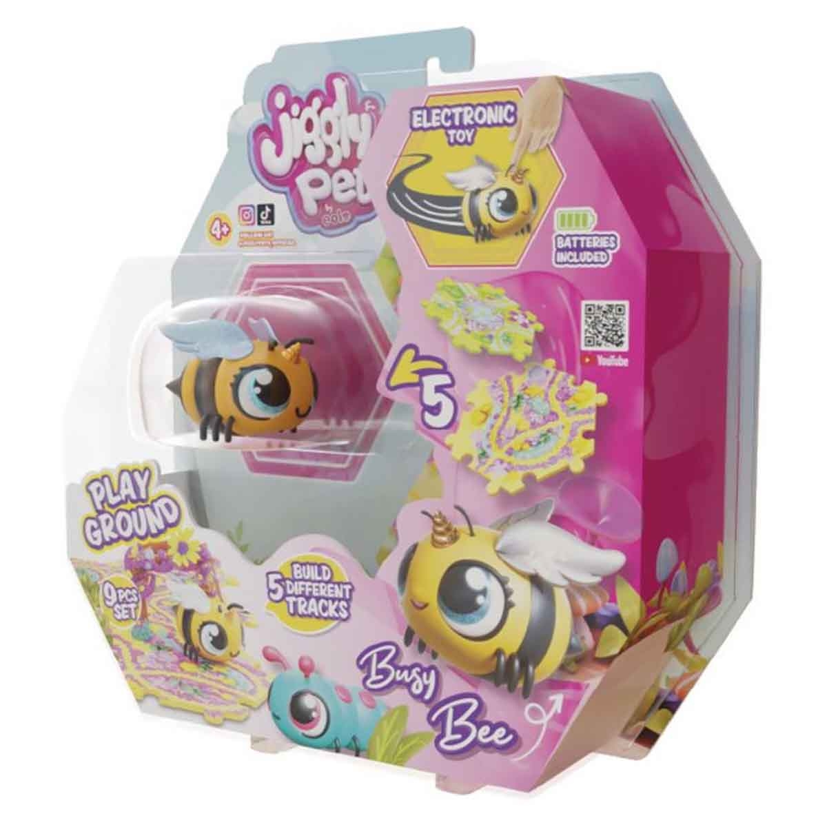 Jiggly Pets Yellow Bee Bugs Playground Unisex, 5-7 Years