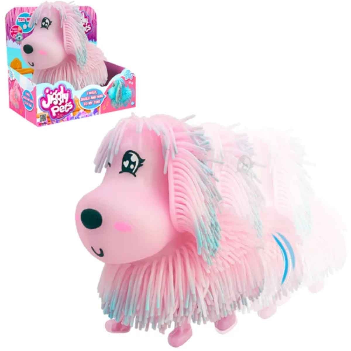 Jiggly Pets Pink Pup Face Expressions Animal Figure Unisex, 5-7 Years