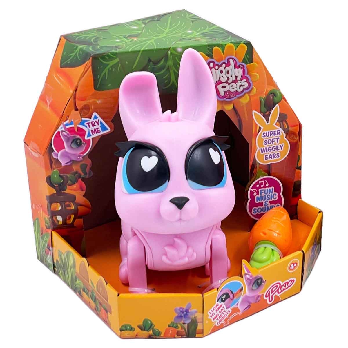 Jiggly Pets Rubbery Walking Rabbit Pixie with Sounds Unisex, 5-7 Years