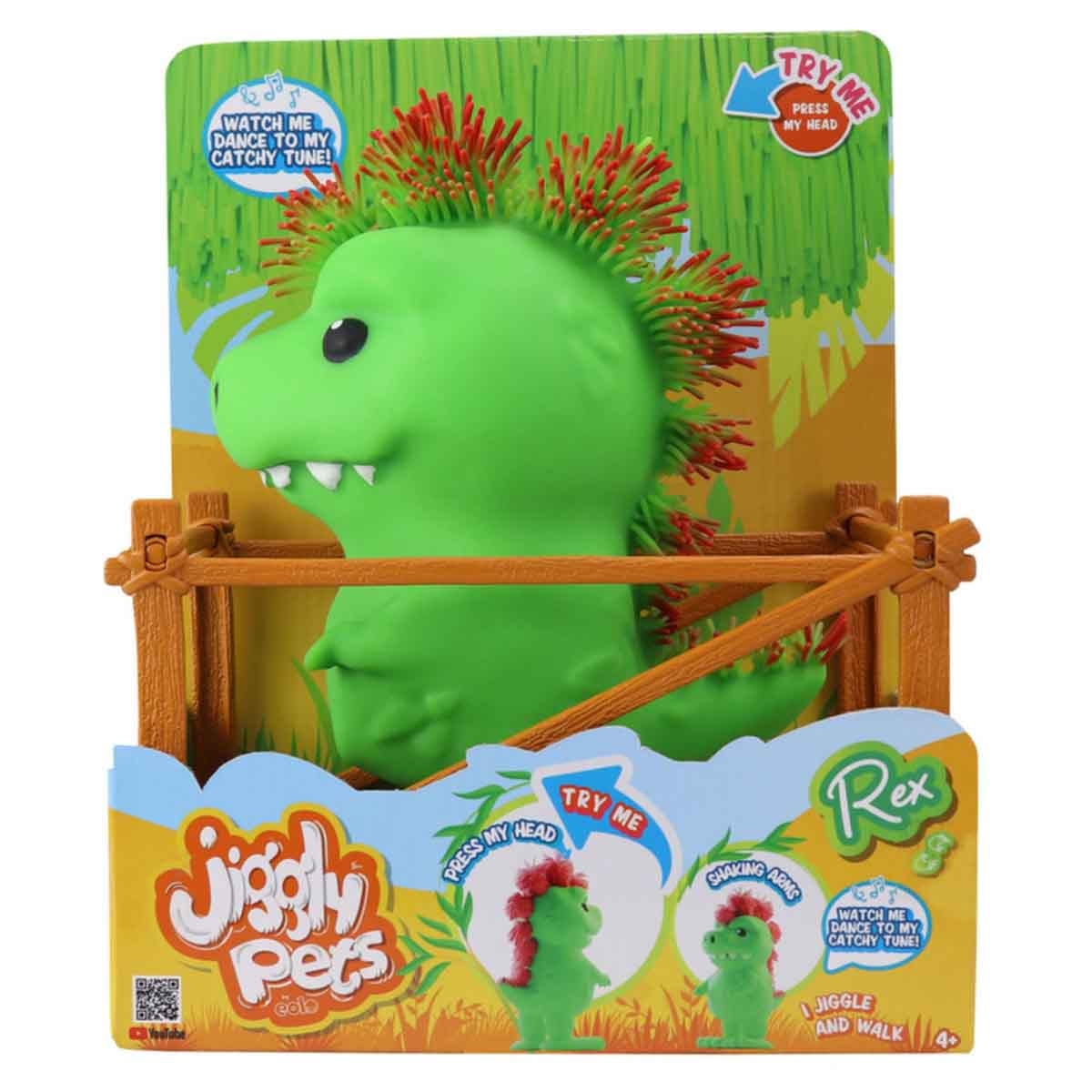 Jiggly Pets Rubbery Walking Rex with Sounds & Effects Unisex, 5-7 Years