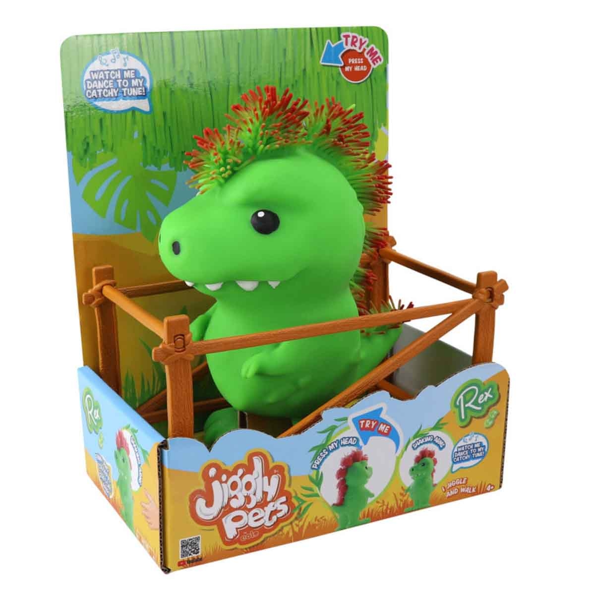 Jiggly Pets Rubbery Walking Rex with Sounds & Effects Unisex, 5-7 Years