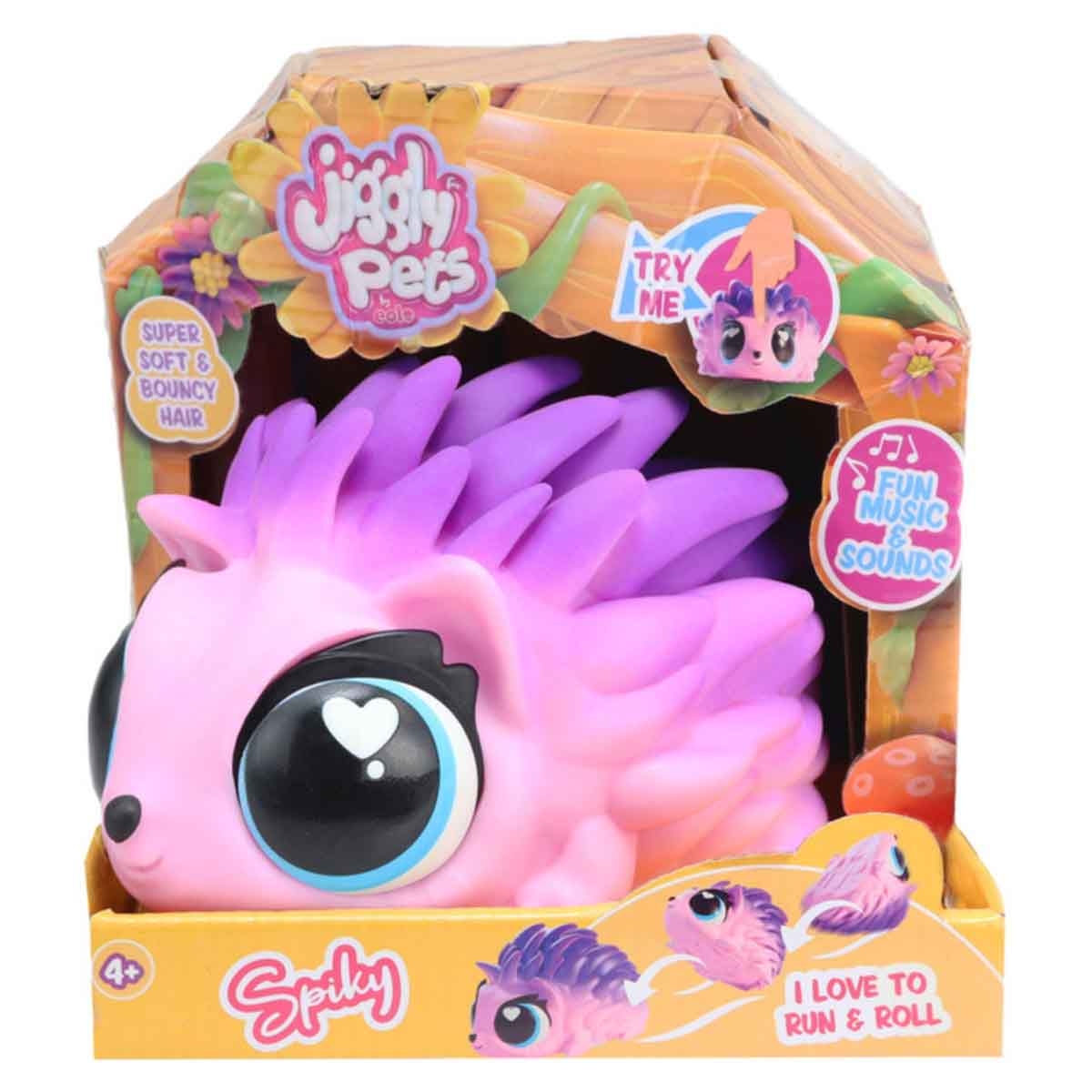 Jiggly Pets Pink Spiky The Hedgehog with Sounds Unisex, 5-7 Years