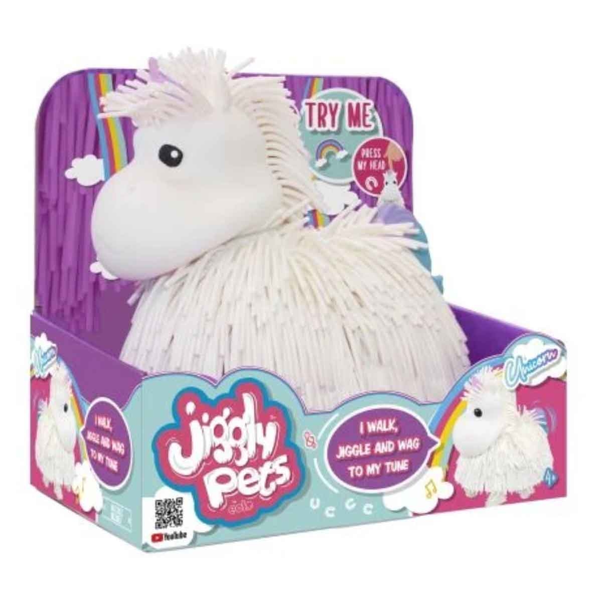 Jiggly Pets White Unicorn Face Figure Unisex, 5-7 Years