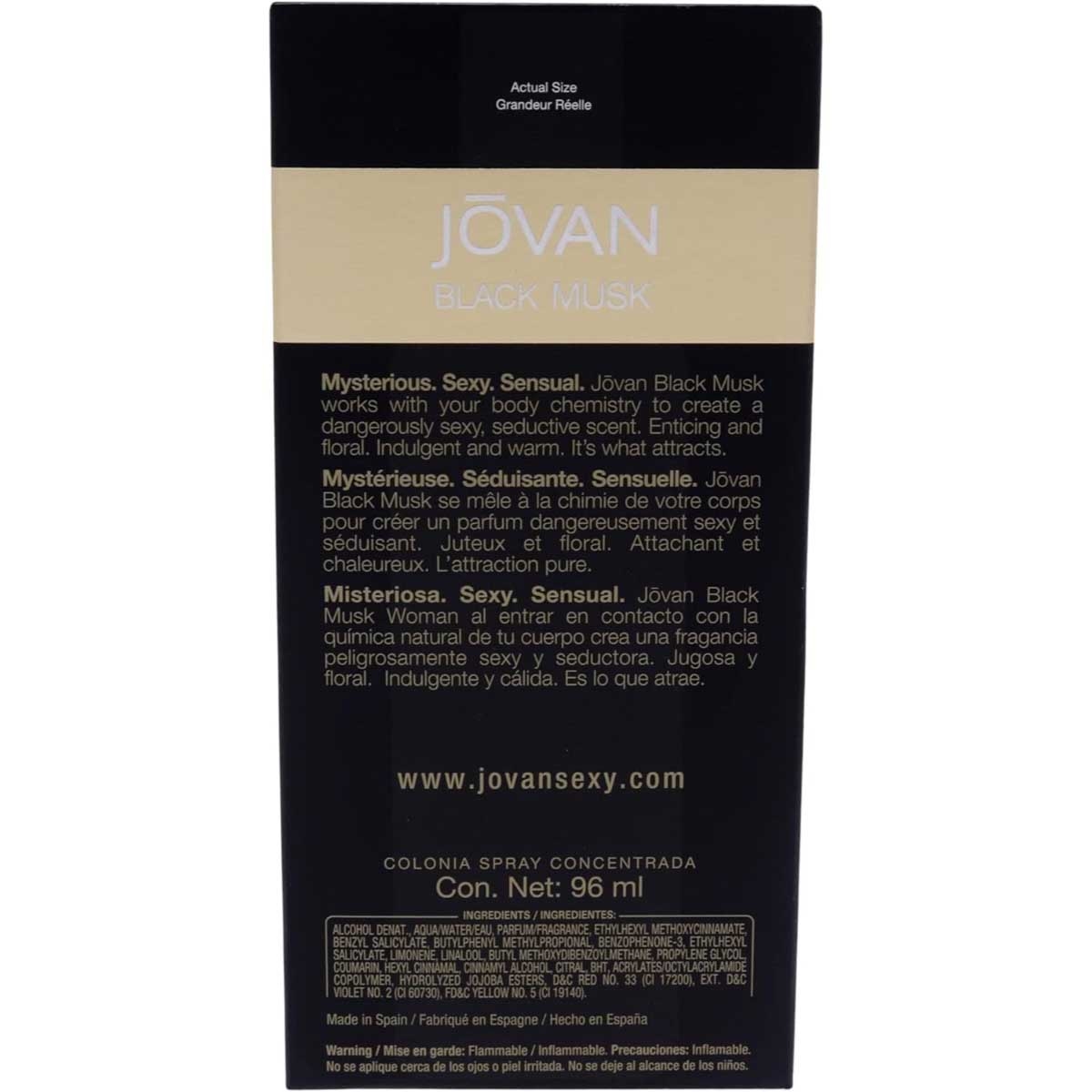 Jovan Black Musk Eau De Cologne for Women