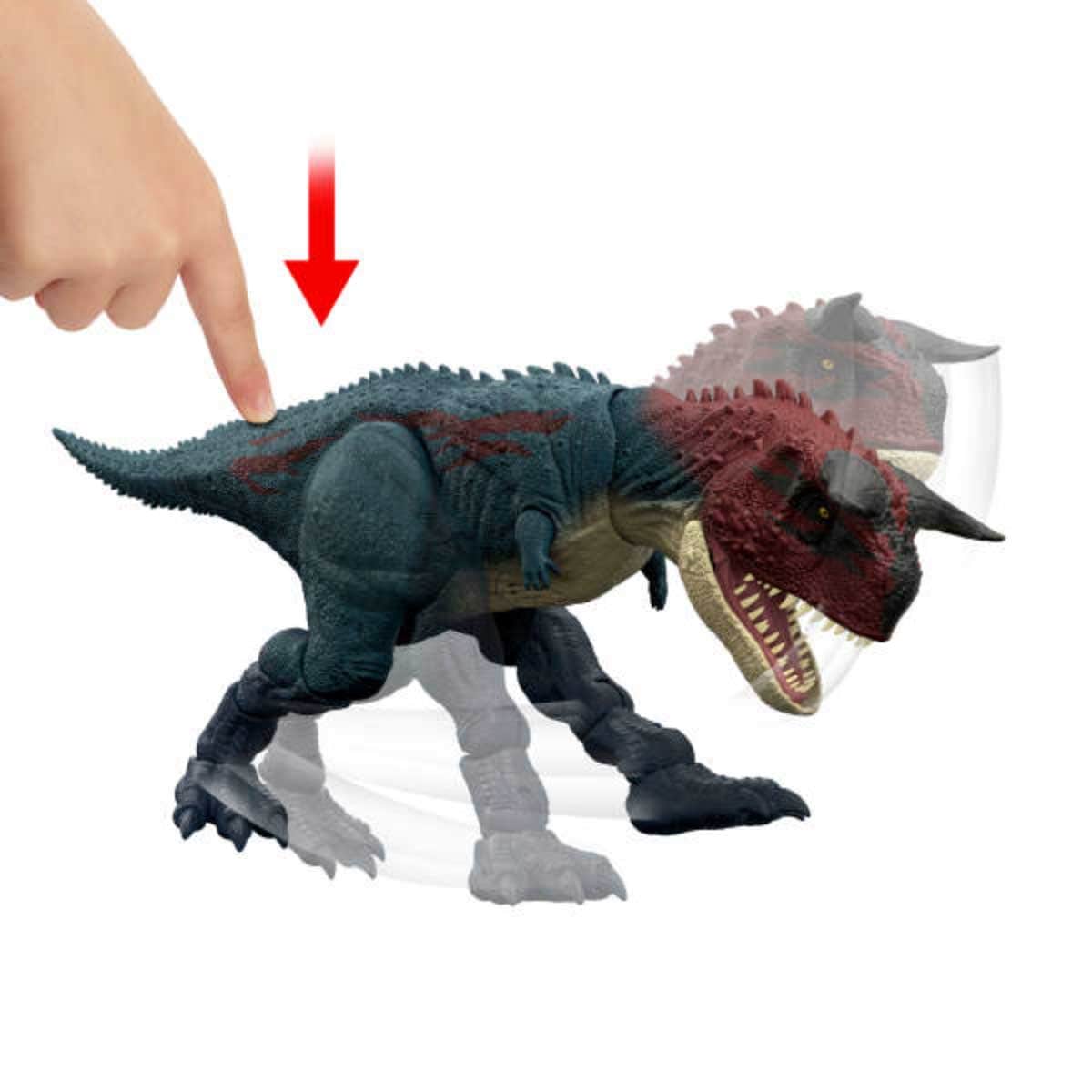 Jurassic World Charge 'N Chomp Carnotaurus Action Figure Unisex, 3-4 Years
