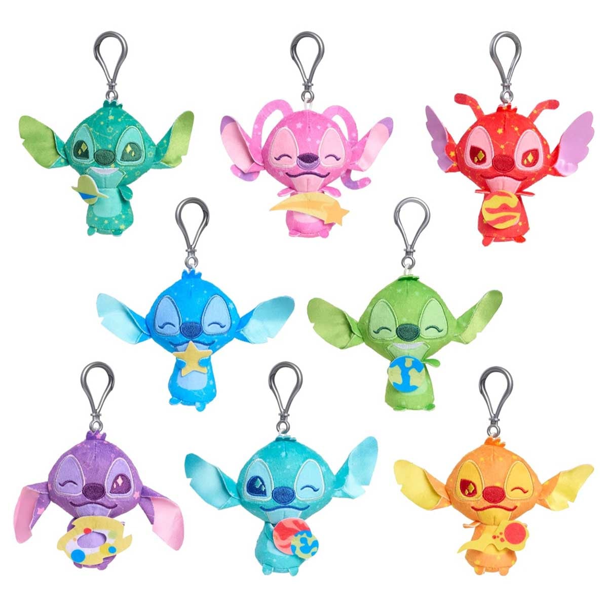 Just Play 3.5" Stitch Outta This World Assorted Clip-On Plush Toy Unisex, 3-4 Years