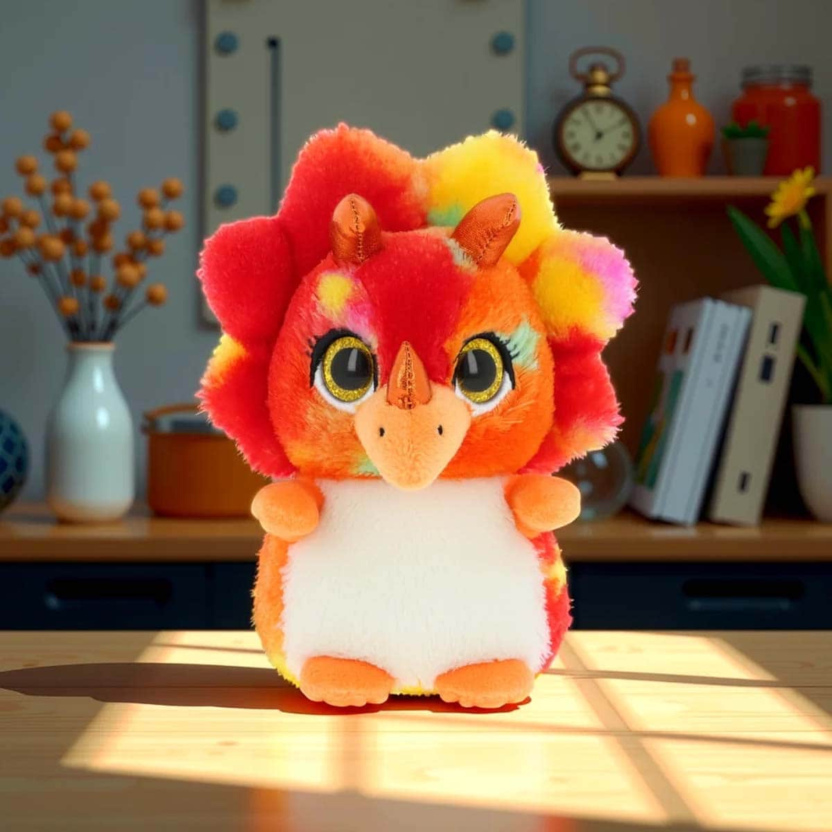 Keel Toys 14 cm Motsu Triceratops Plush Toy Toddler, 0-2 Years
