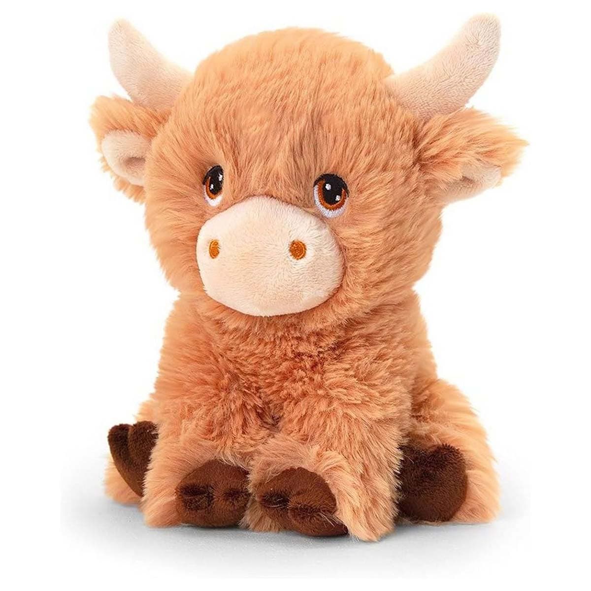 Keel Toys 18 cm Keelco Shaggy Highland Cow Plush Toy Unisex, 3-4 Years