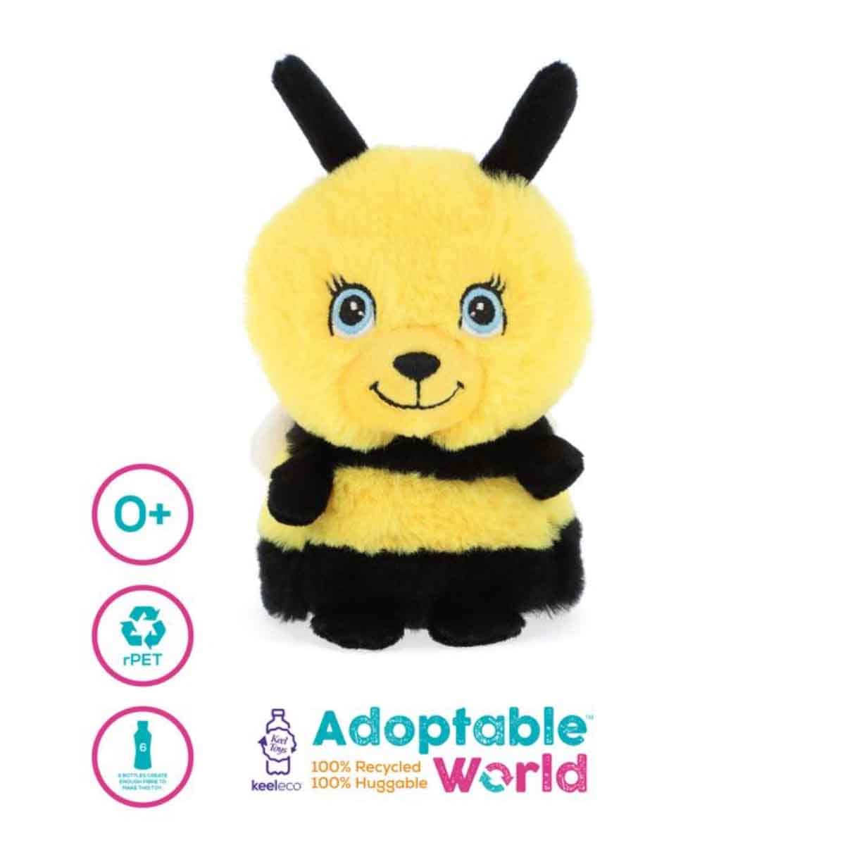 Keel Toys 4" Keeleco Mini Adoptable World Assorted Plush Toy Toddler, 0-2 Years