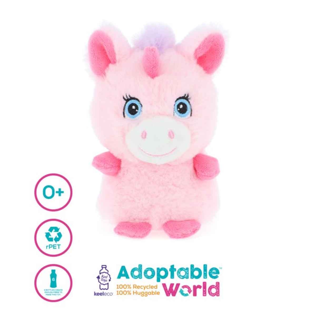 Keel Toys 4" Keeleco Mini Adoptable World Assorted Plush Toy Toddler, 0-2 Years