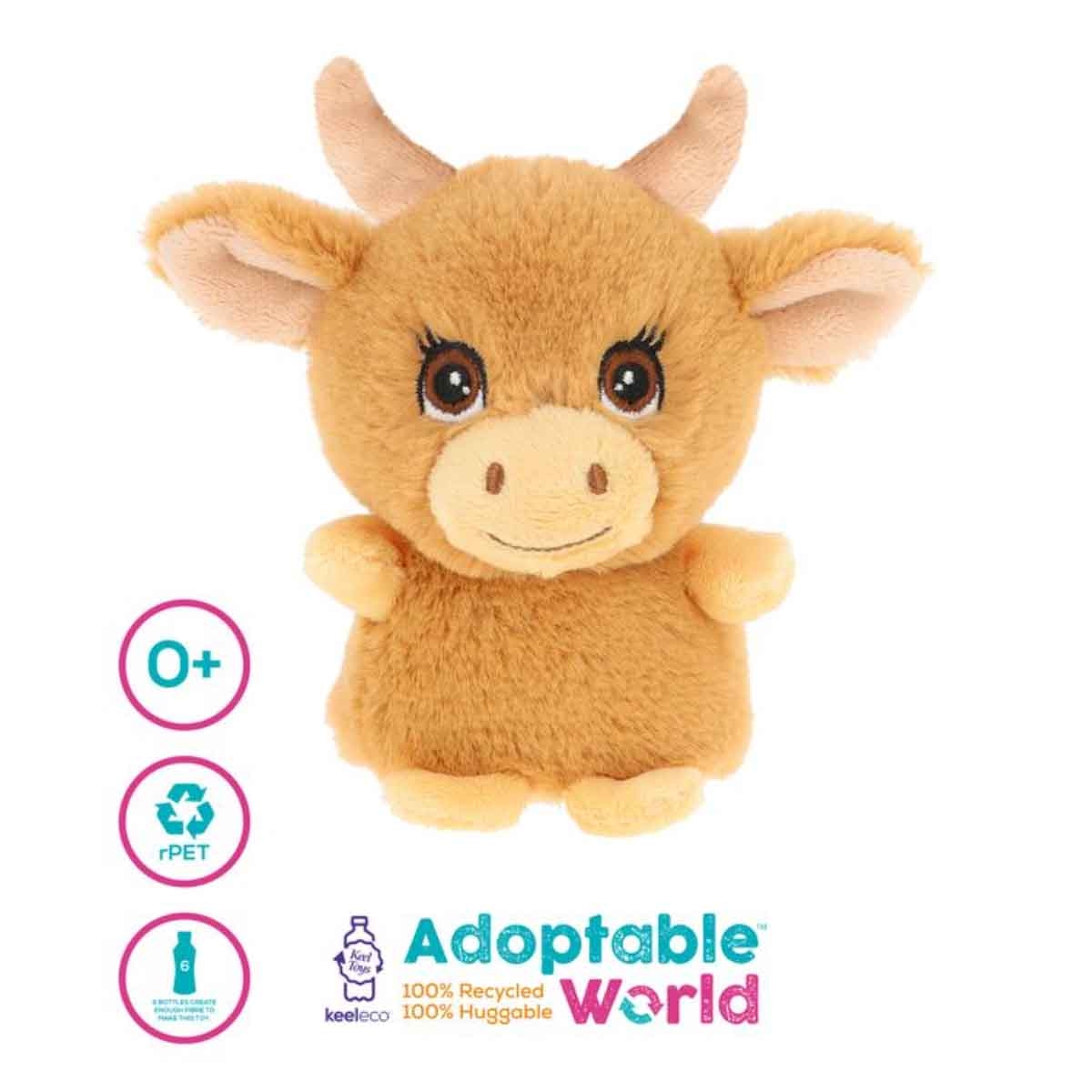 Keel Toys 4" Keeleco Mini Adoptable World Assorted Plush Toy Toddler, 0-2 Years